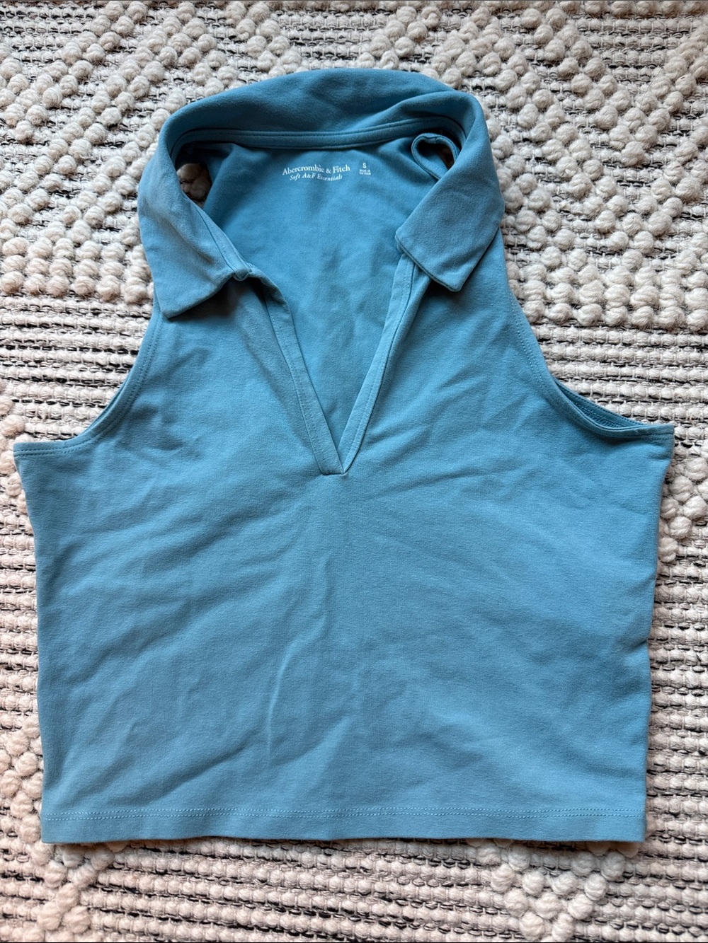 Abercrombie & Fitch Teal V‑Neck Sleeveless Polo Tank - size small